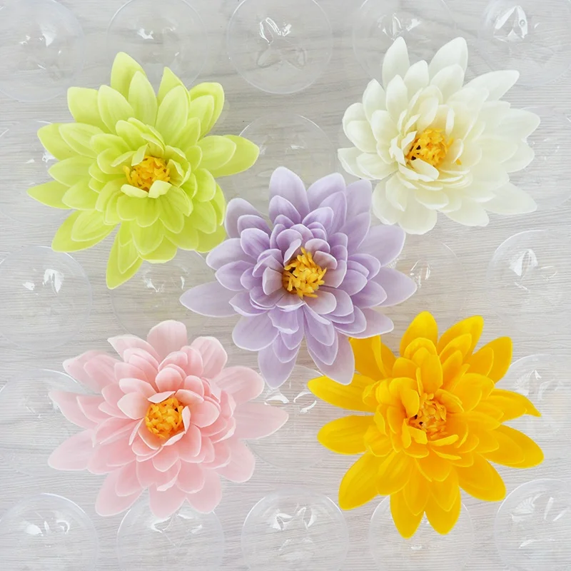Artificial Lotus Home Wedding Christmas Decorations Chrysanthemum Scented Michelle Sea Aster Head Soap Flowers Bouquets