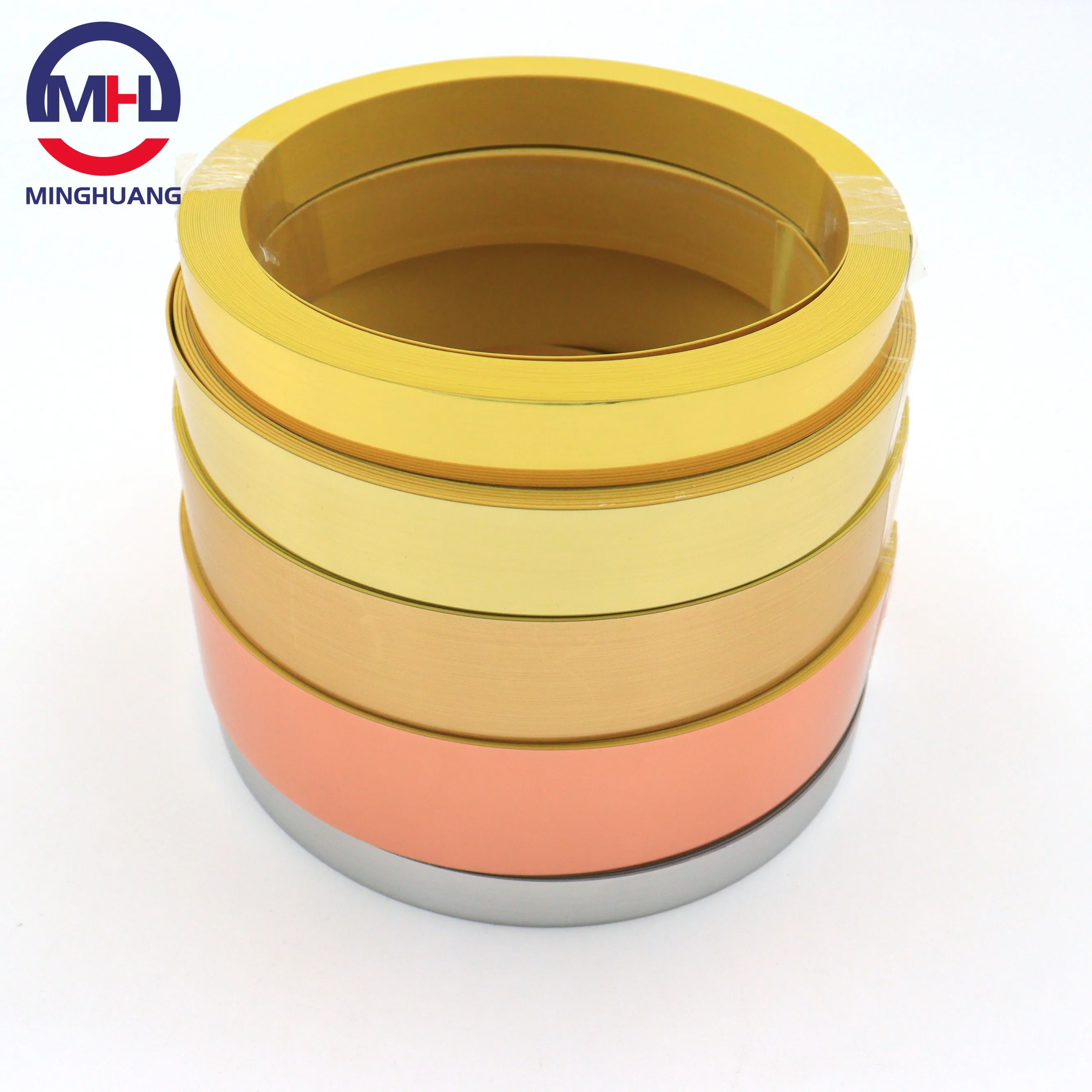 MH 0.4mm-2mm Thickness PVC Decorative Desk Wood Furniture Edge Banding Tape For Cabinet