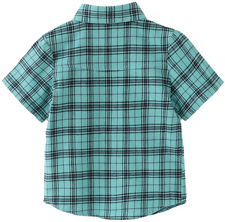 
Check button down short sleeve casual vintage shirts for teen girls wholesale 