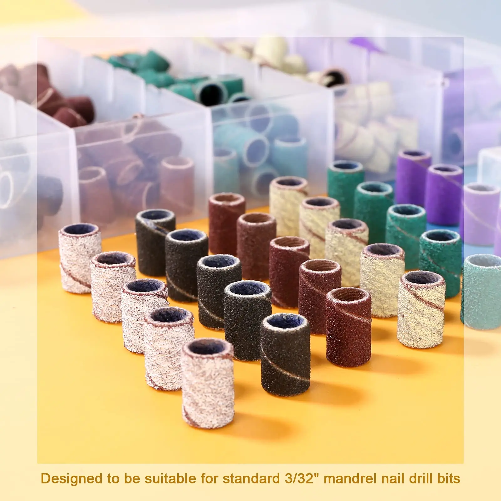 Wholesale White Zebra Sanding Bands Manicure Pedicure Tools Care Polishing Nails Drill Without Mandrel #80 #120 #180 #240