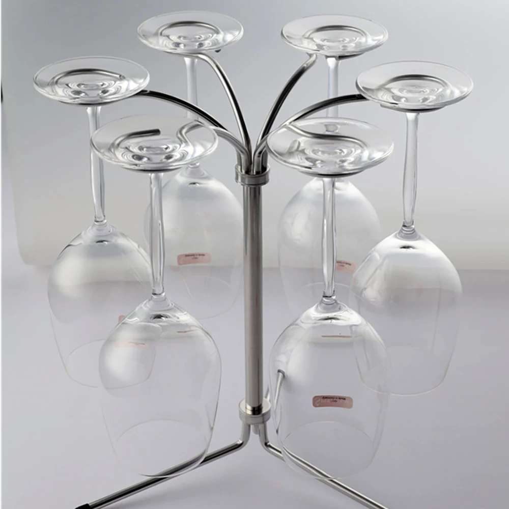 Luxury Wine glass rack European-style desktop upside-down cup storage shelf light luxury sober ware draining shelf