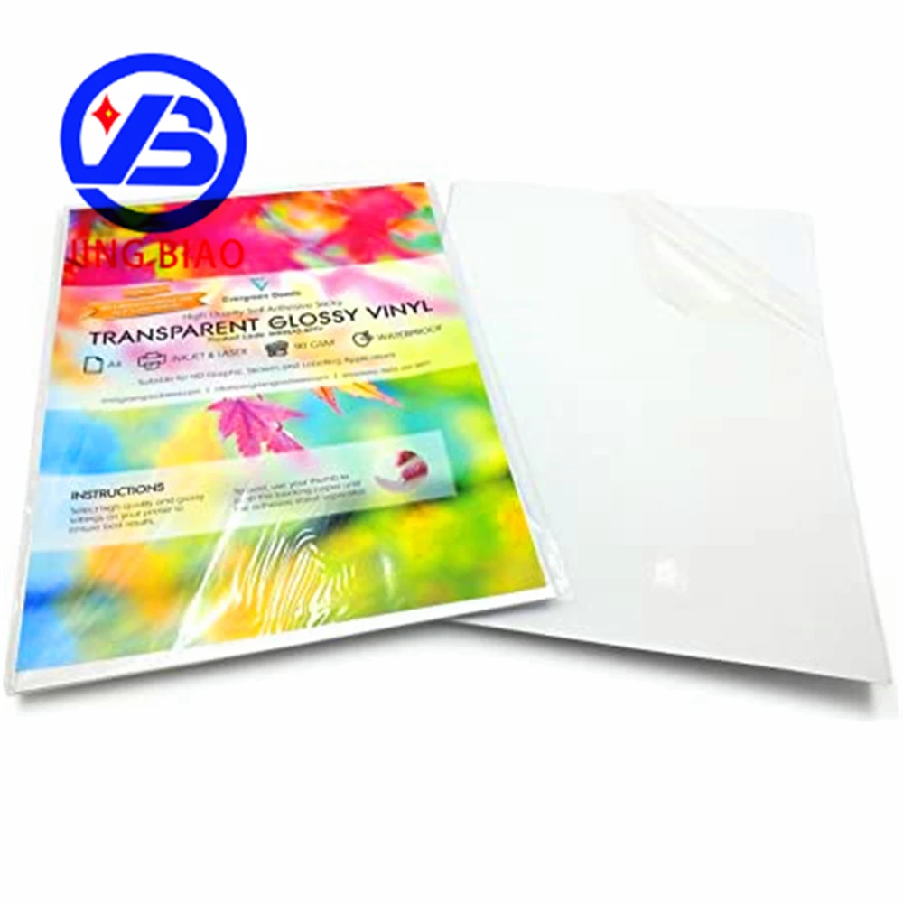 Weed Waterproof Food Trabsparent Translucent Pet Stocklot Tampering Wood Free Veneer  Raw Materials Adhesive Paper Label Sticker