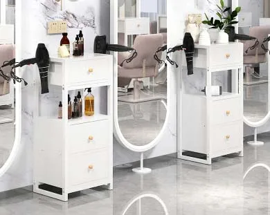 New barber shop cabinet tool table hairdresser special shelf hairdressing floor mirror table cabinet