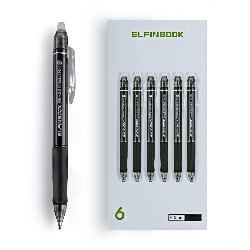 Elfinbook 6 шт. стираемая ручка в комплекте, подарок для школы и офиса