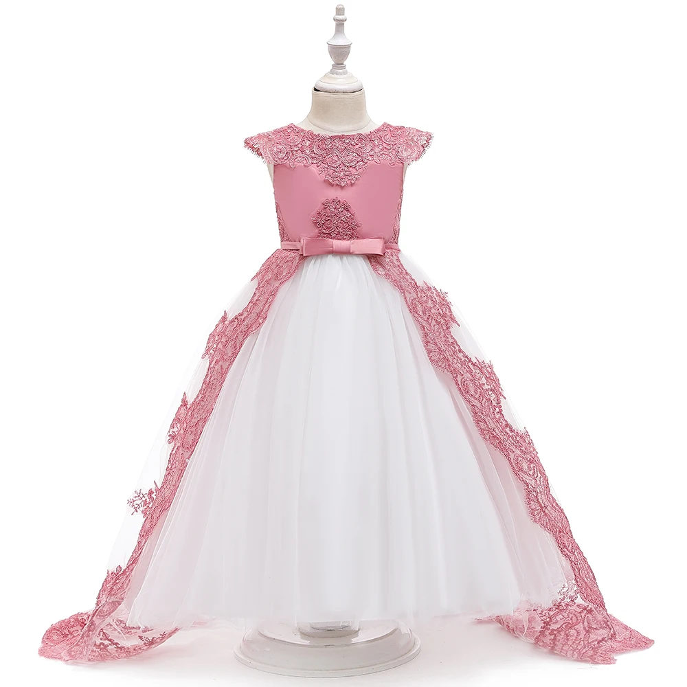 MQATZ Fancy Girl Frocks High Quality Luxury Fashion Long Design Flower Girl Dresses 4 To 15 Years