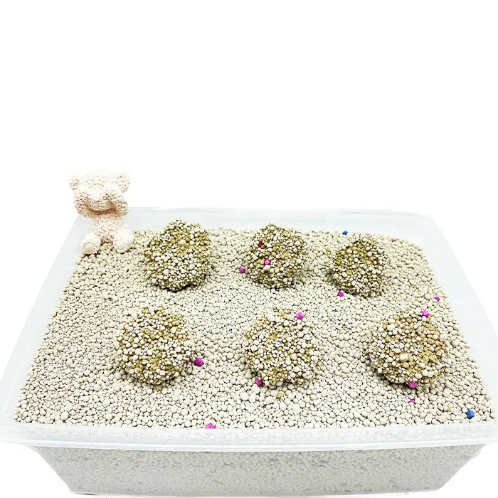 OEM/ODM Bentonite Cat Litter Arena Para Gato Sanitary Sand for Cats Wholesale Price Strong Clumping Cat Sand Supplier 1-3.5mm