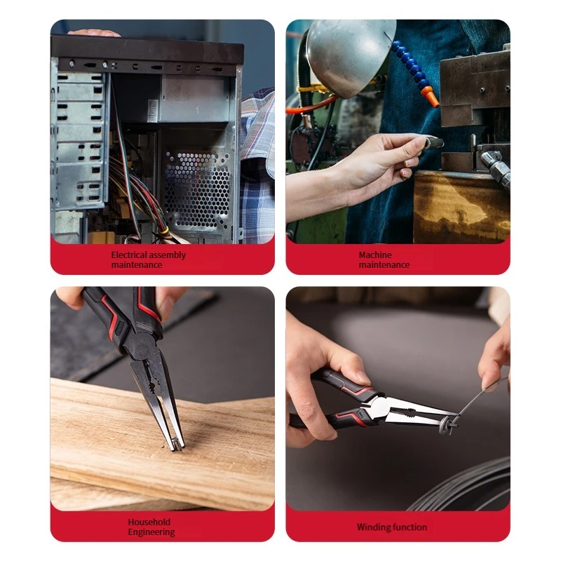 High quality Deli Powerful Tools DL101108 Multifunctional industrial grade wire pliers labor-saving pliers, hardware tip flat