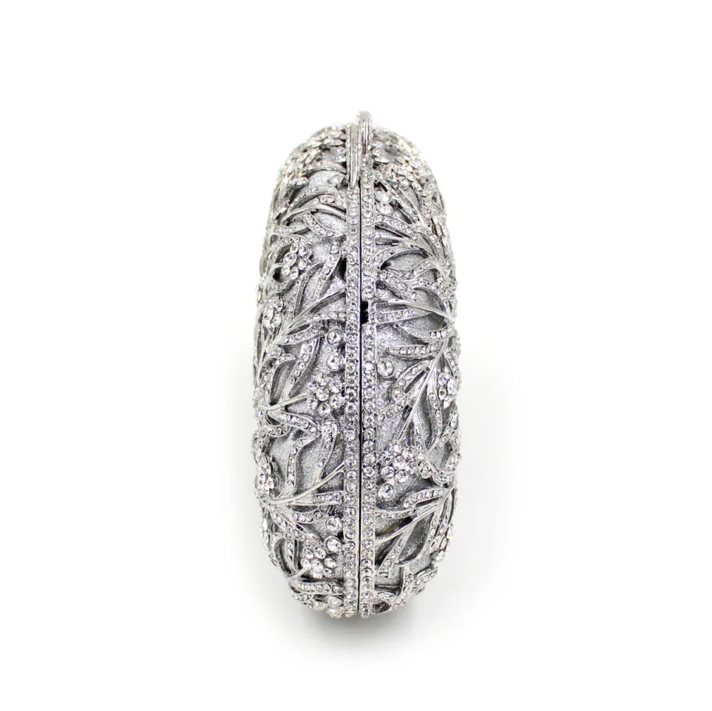 2024 Hot Sale Dendritic Metal Crystal Hollow Colorful Diamond-Studded Handbag Women Evening Bag