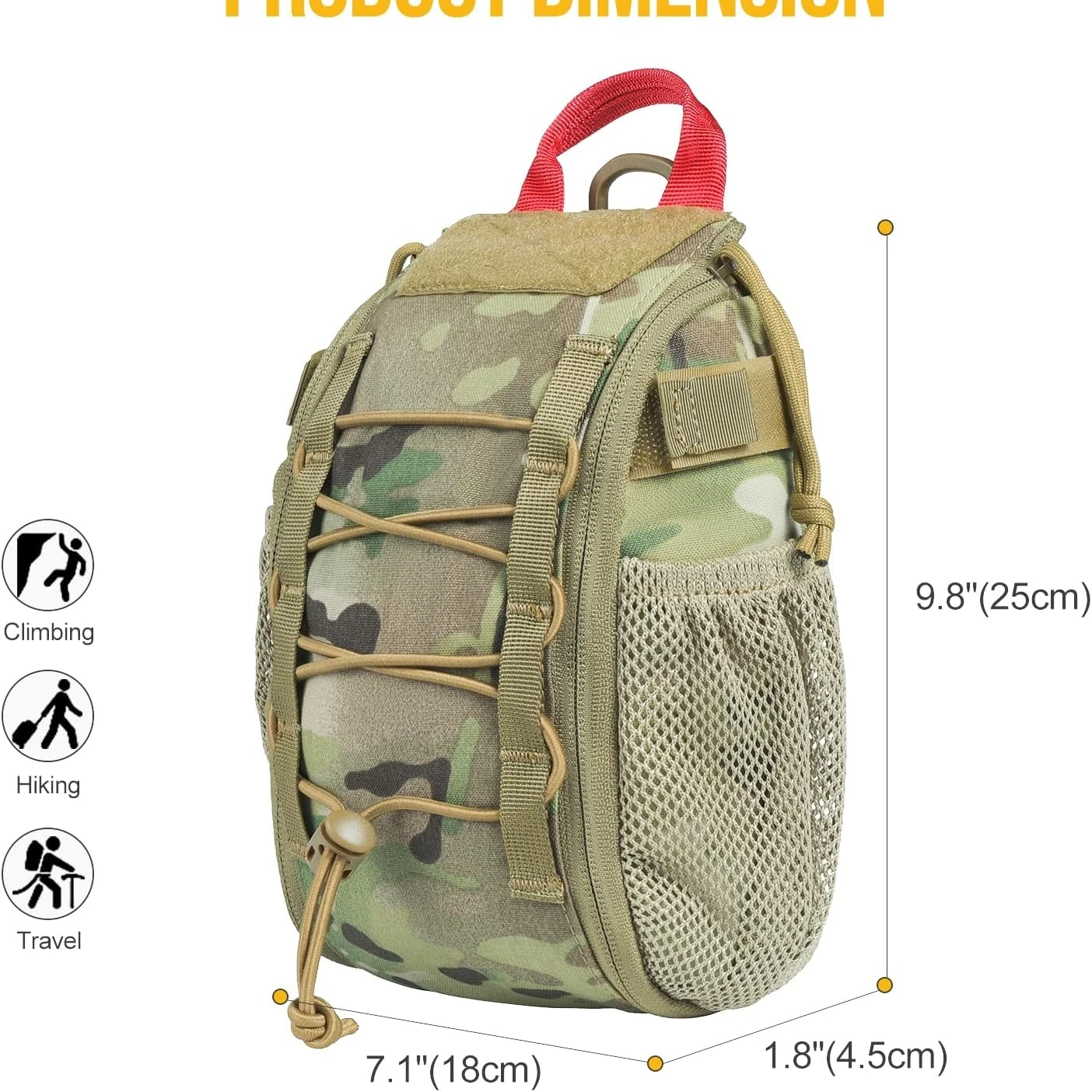 Large IFAK Molle Pouch Empty First Aid Bags Only Medical Trauma Kit Bag EMT Pouch MED Waist Bag for Outdoor