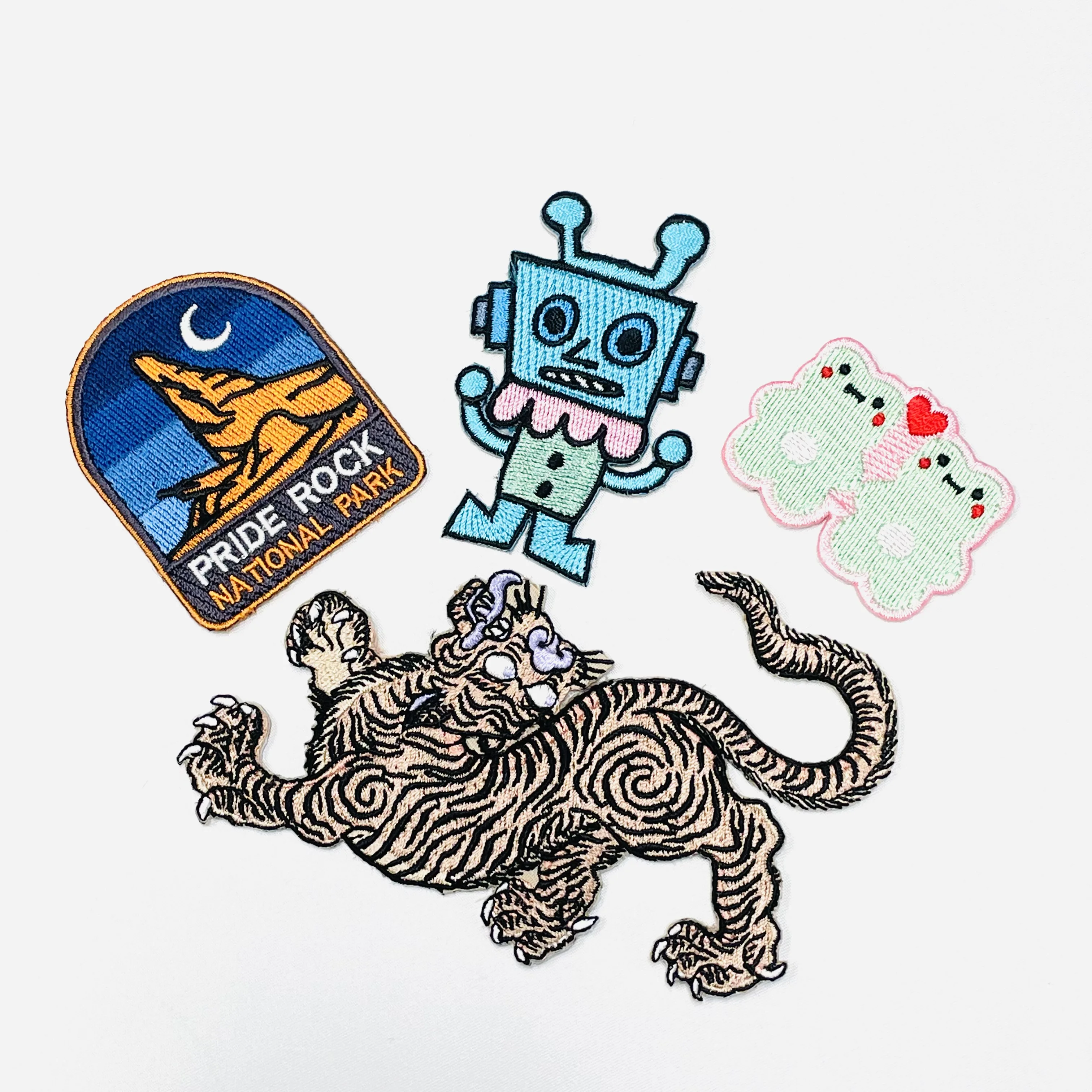 Custom 3D Logo Wholesale Sew on Machine New Design Shield Embroidered Private Name Badges for Cloth from PINSBACK