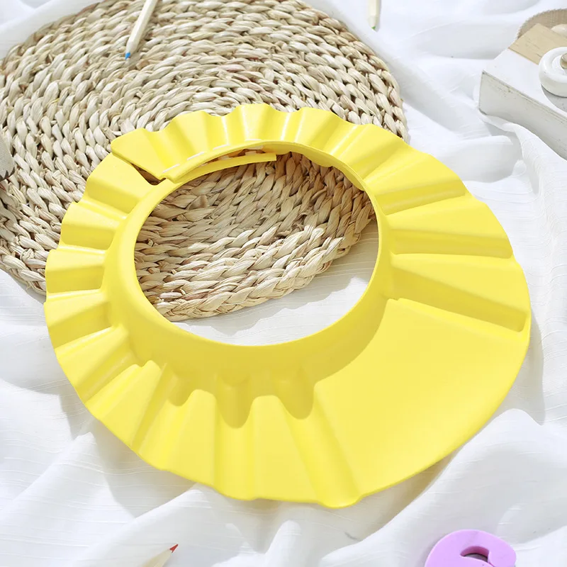 Safe Baby Shower Bath Cap with Soft Adjustable Visor Hat for Toddler & Kids - Waterproof Protection