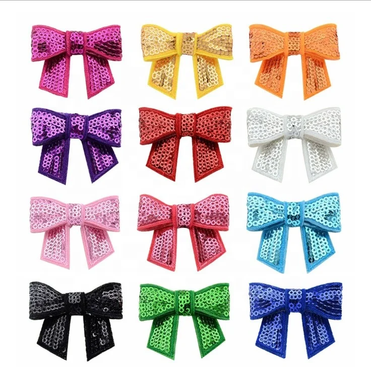 Fashion Sequin Embroidery Bow for  Hair Accessories