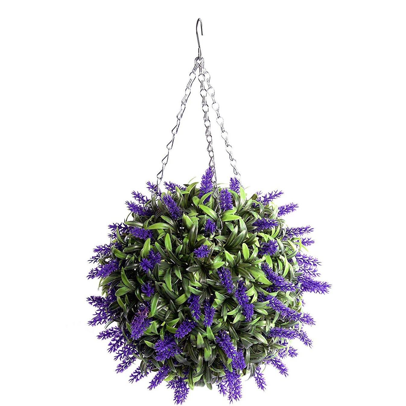 Home outdoor decoration leaf topiary artificial lavender flower ball