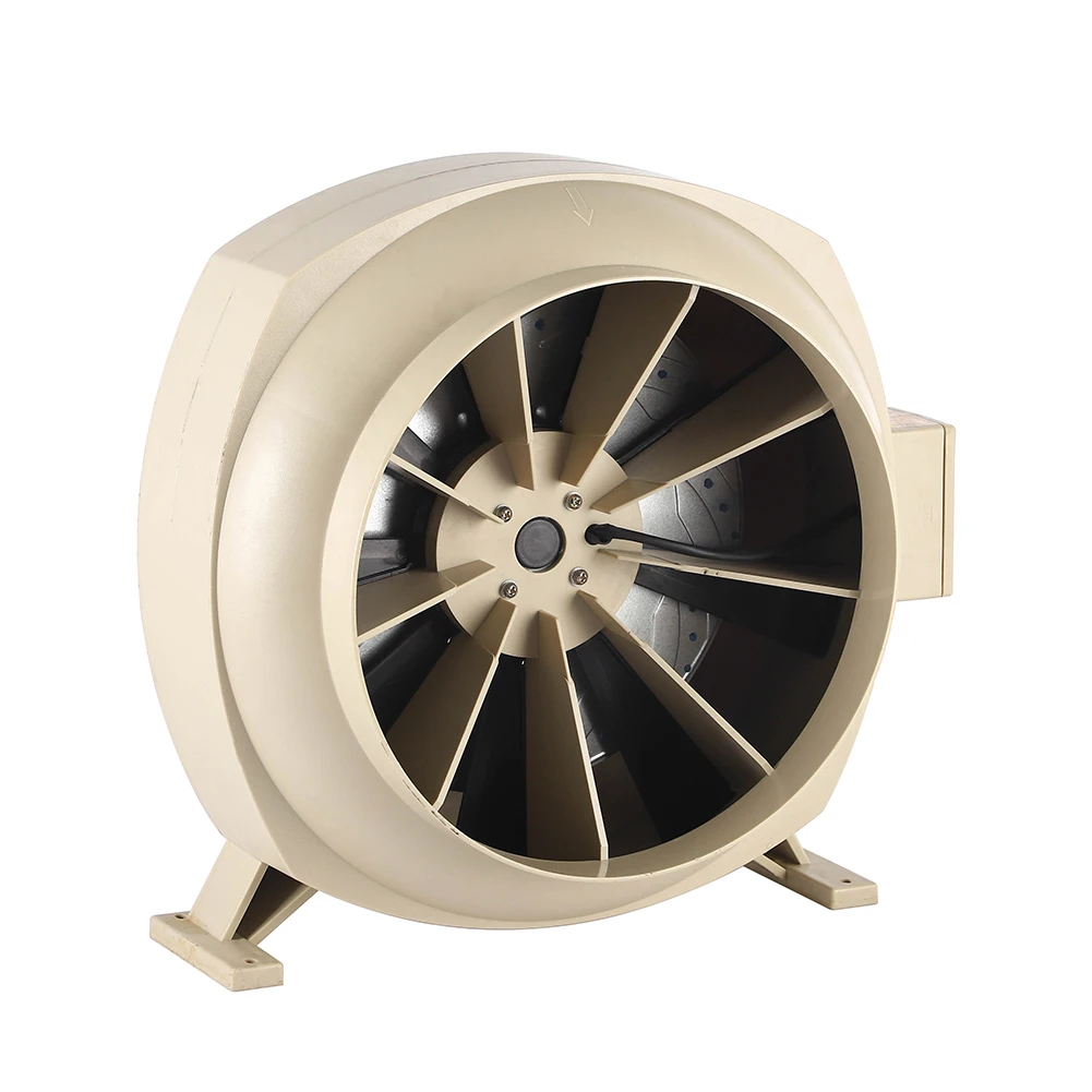 100mm to 315mm ABS Casing Backward Inline Radon Fan Plastic AC 220V Inline Duct Fan Plastic Ventilation for Grow Tents CDF2E-100