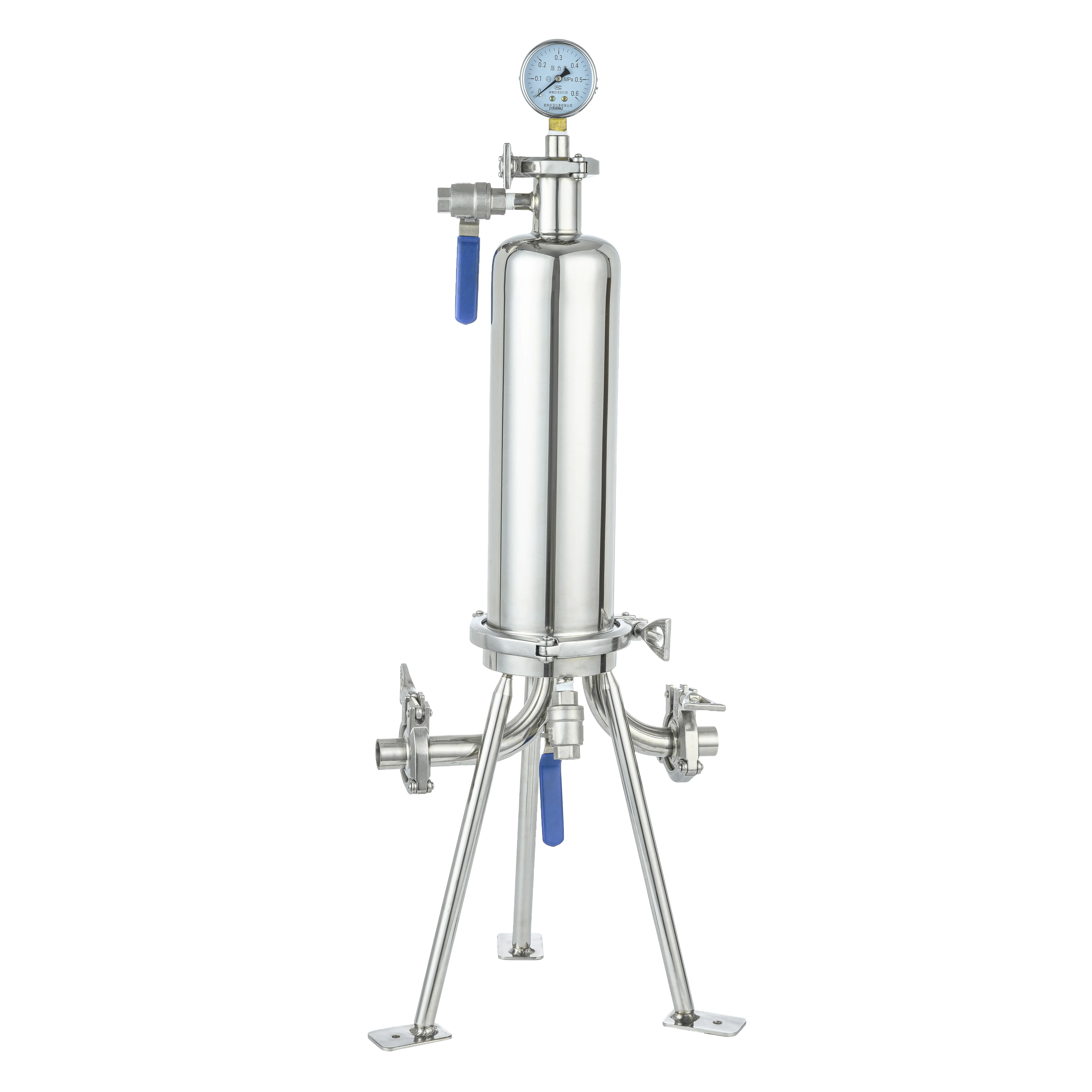 10 Inches SS Sanitary Cartridge Filter Housing 1 Core 3 Cores 5 Cores 316 & 304 Filter Housing