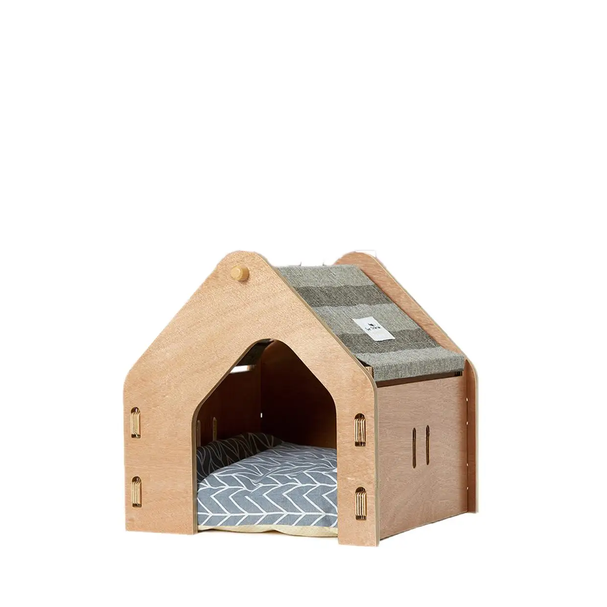 Pet Furniture Cat Cage Sleeping Bed Solid Wood Net Pet House Wooden House Indoor