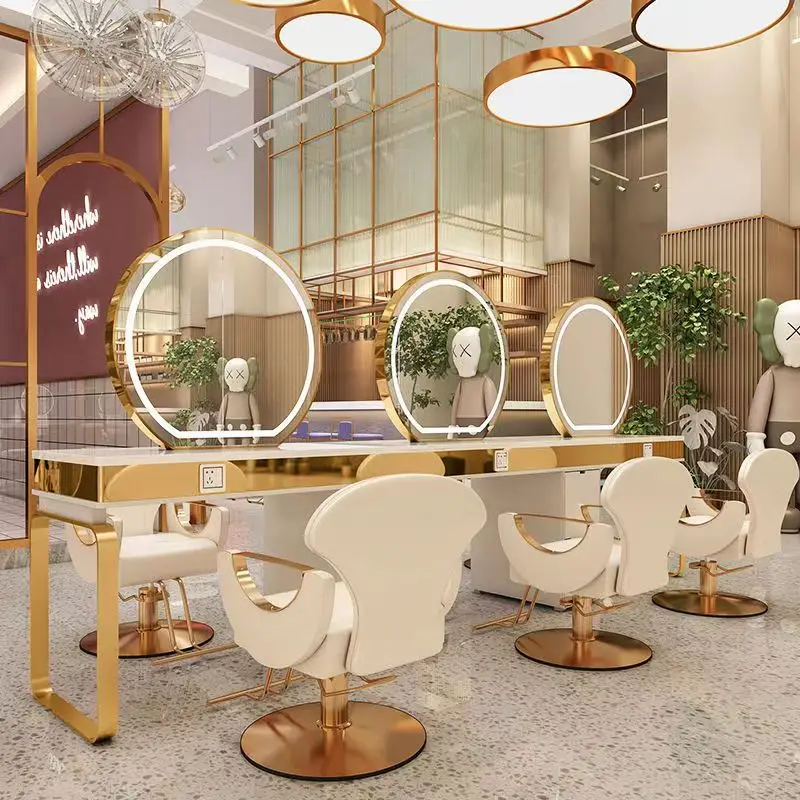 Functional Newest Salon Furniture Stylish Top Selling Hair Salon Mirror Beauty  Glass Salon Mirror