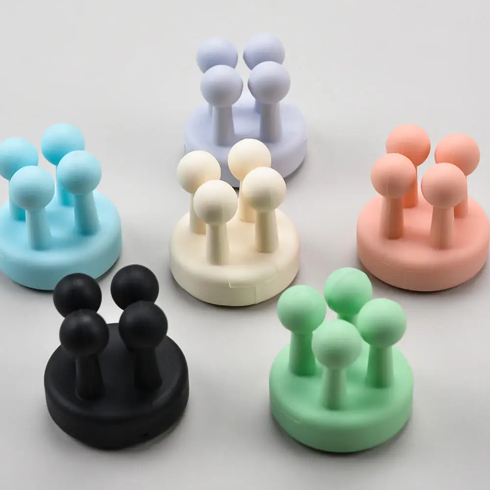 Silicone Adhesive Hooks Waterproof And Oilproof Adhesive Wall Hooks Bathroom Office Hanging Razor Holder For Shower