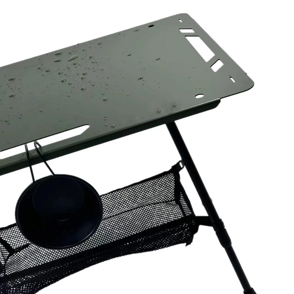 OEM Portable Ultralight Multifunctional Foldable Aluminum Metal Beach Tactics IGT Folding Camping Outdoor Picnic Table