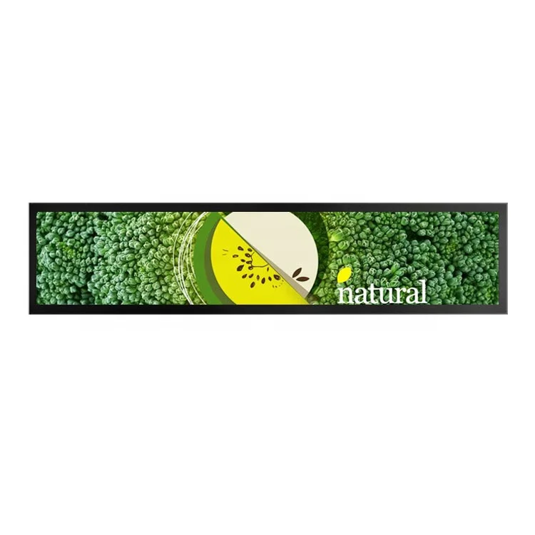 Android 28 Inch Display Ultra Wide Stretched 1920x360 Monitor LCD 28inch Bar Type Screen Digital Price Display For Supermarket