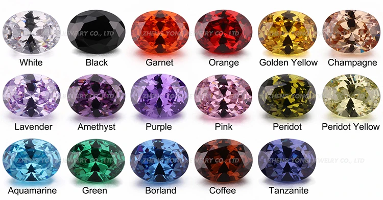 Hot Selling 4x3mm-14x10mm Pink CZ Stone Oval Shape Cubic Zirconia