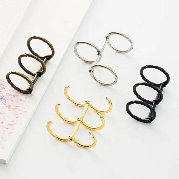 Office Binding Metal Spiral Binding Ring Loose Leaf Binder 3 Holes Rings Binding Clips For Calendar Notebook Album Book Ring