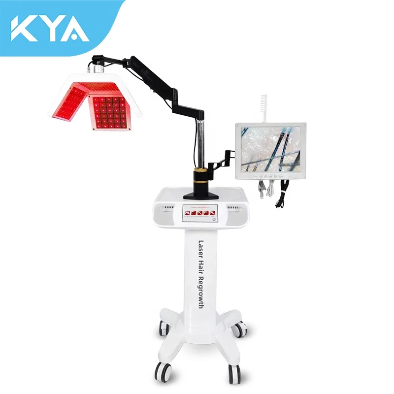 Vertical Multifunctional Skin Analyzer Diode Laser Hair Regrowth Machine 650nm Led Scalp Detection Hair Growth Beauty Device