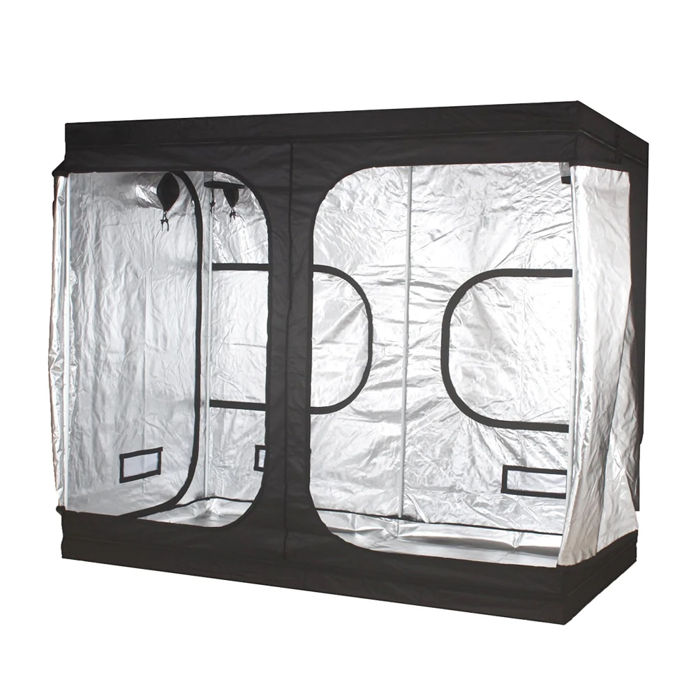 CANNABMALL 240x120x200cm Plant Tent 600D Growing Tent Reflective Oxford Cloth Hydroponic Tent Indoor Grow Room Grow Box