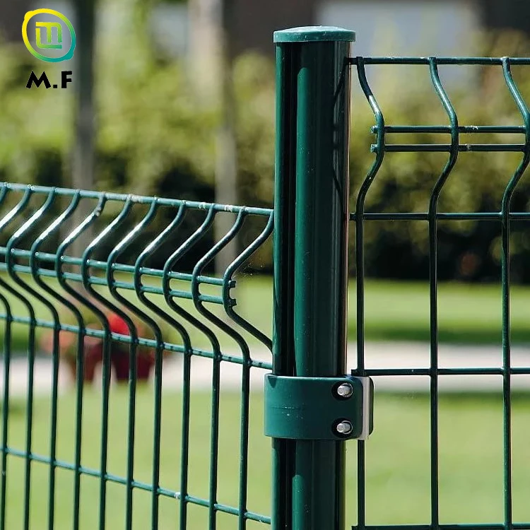 3D Curvy Galvanized Welded Wire Mesh Fence Triangle Mesh 3D Fence Panel