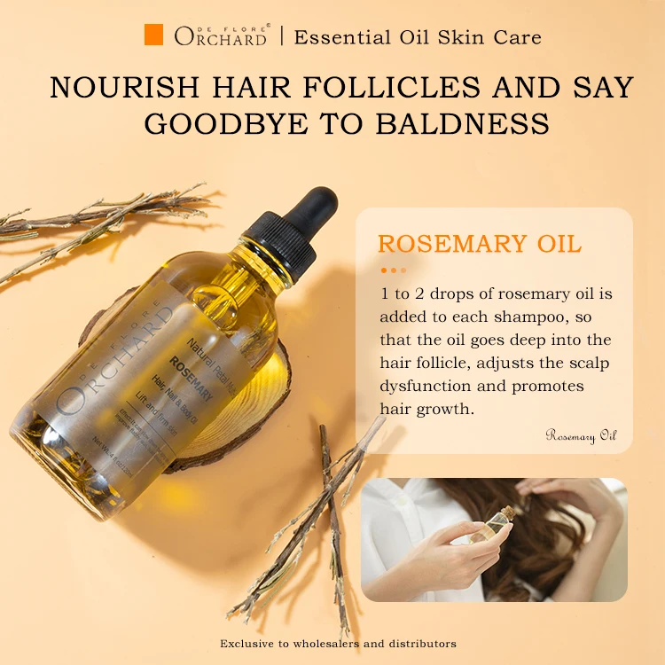 100% Pure Essential Oil Plant Organic Rosemary Hair Growth Oil