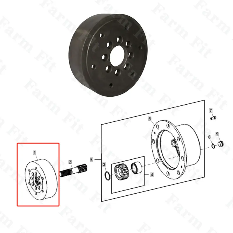 Китайские фабрики T229274 подходит для John Deere 210 г 210P 210K 210L 210LE 210LJ 310J кольцевой шестерни