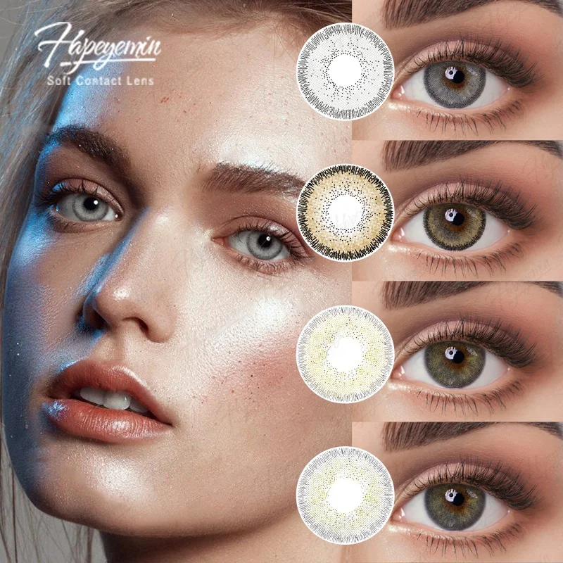 Private Label Cosmetics Natural Color Contact Lenese 1 Year Eye Lens Color Contact Lens Big Eye Lens