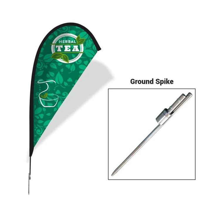 Wholesale Promotion Sports 12ft 3m Flying Banner Outdoor Event Advertising Beach Swooper Feather Flags