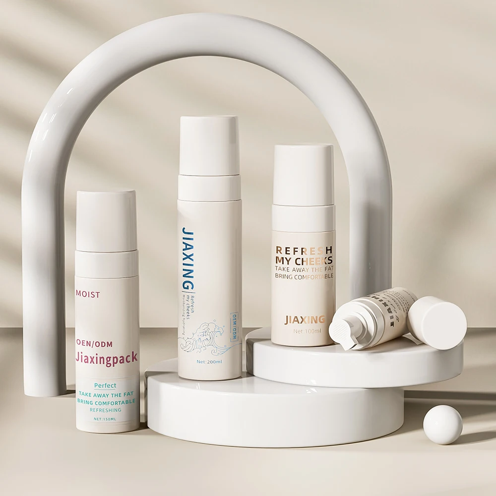 50ML 100ML 150ML 200ML PET plastic empty face wash bottle cosmetic foam pump packaging container for man facial cleanser