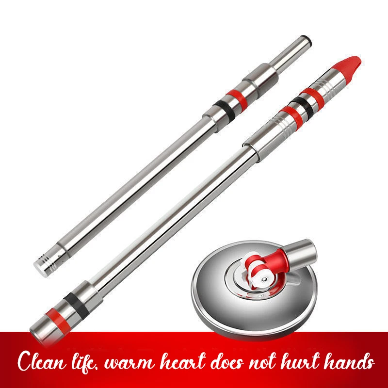 Thick hydraulic extension rod double drive can rotate explosion-proof stainless steel thick thick water mop mop