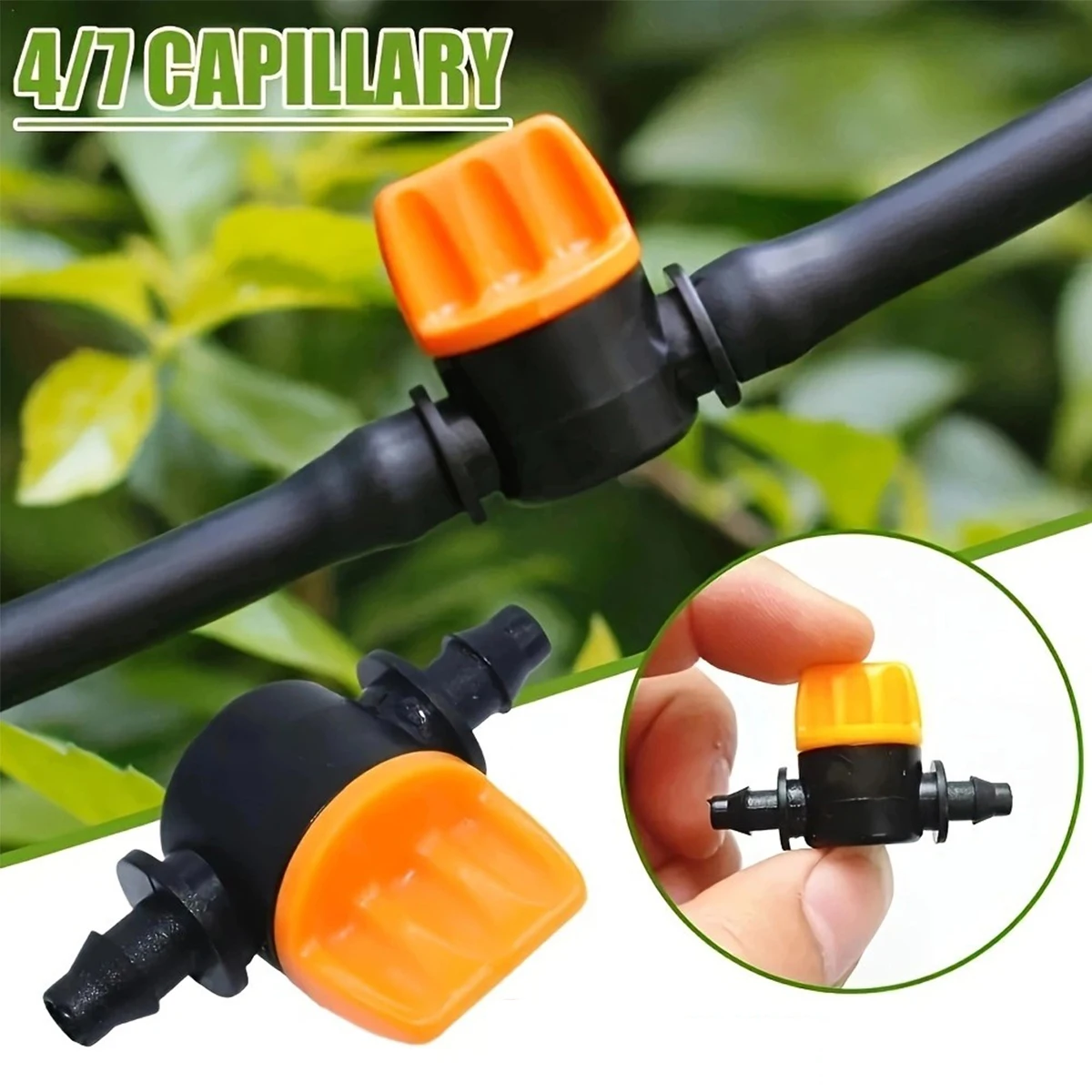 1/4Inch Barbed Mini Valve Shut-Off Fitting for 4/7mmHose Garden Irrigation Pipes Adapter in Greenhouses,Water Flow Control Valve