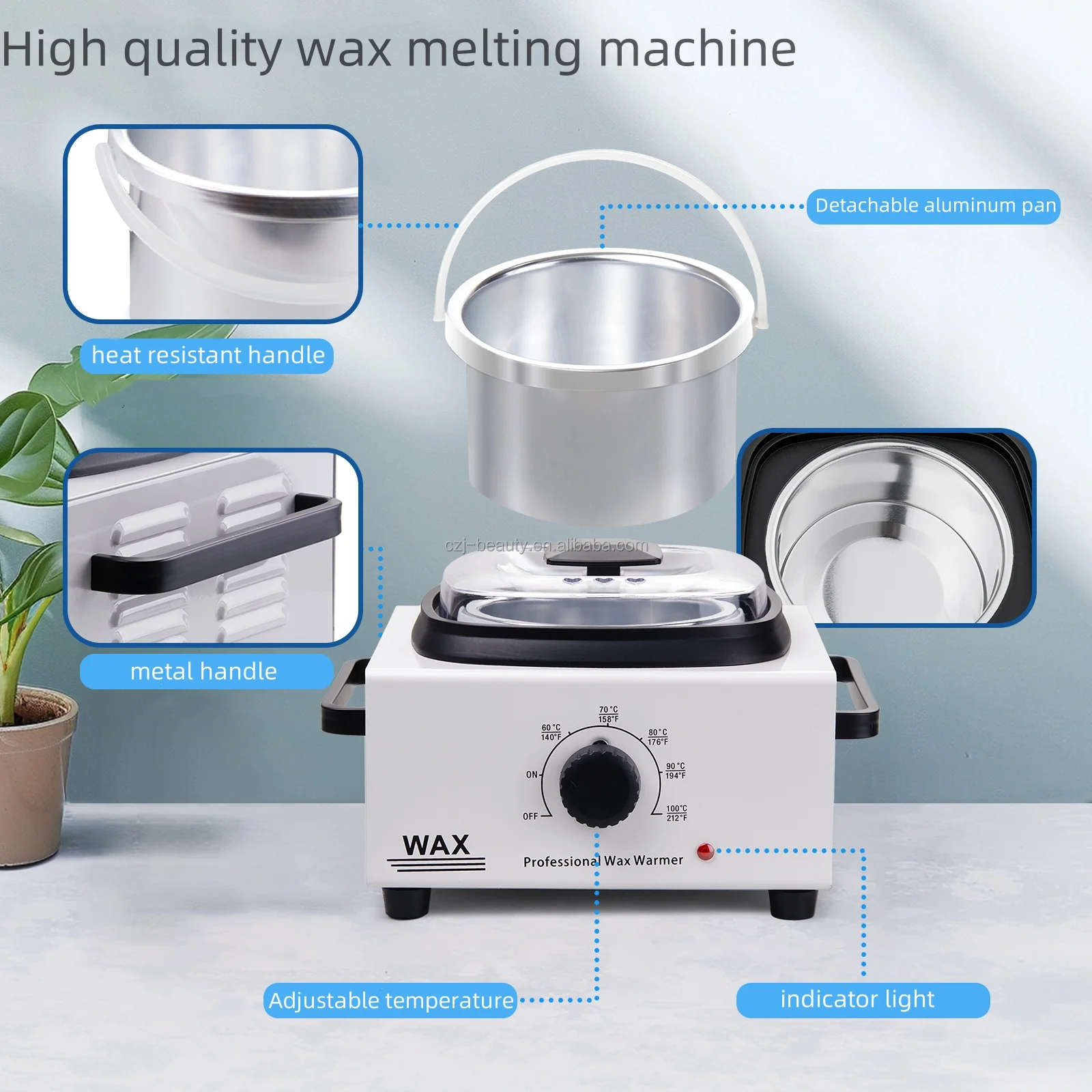 New Design 500cc Electric Hard Wax Heater Depilatory Wax Pot for Hair Removal Body Paraffin Pot