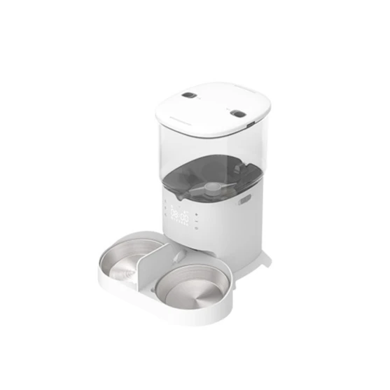 Automatic pet feeder double bowl for dogs and cats, wifi control and 6L capacity
