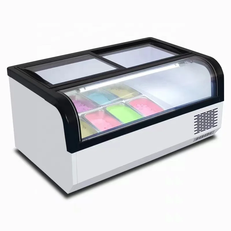 Commercial Desktop Ice Cream and Yogurt Display Cabinet Hard Frozen for Cake and Yogurt Thick Cut Commercial Refrigerator