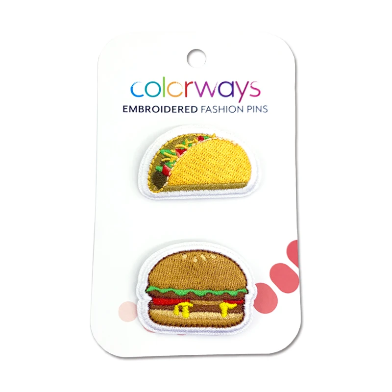 BCSI Manufacturer Custom Cartoon Style Stereo Embroidery Hat Pins A Set Of Two