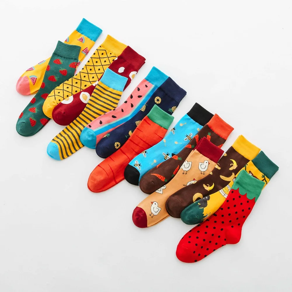 KANGYI Funny Novelty Patterned Women Cartoon Socks School Socks