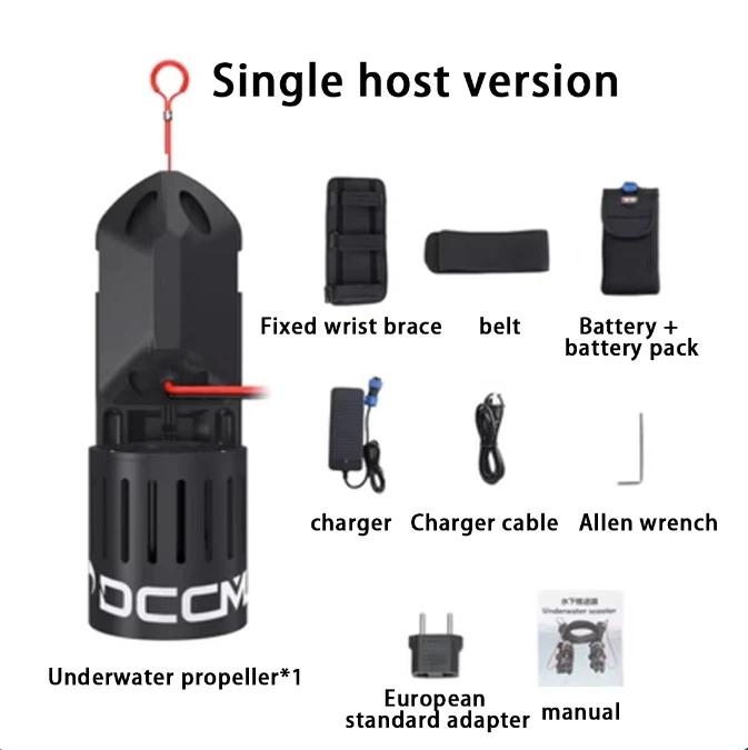 2.2m/s Electric Motor 45mins Scuba Diving Equipment Wearable Underwater Scooter Mini Water Scooter Underwater Sea Scooters