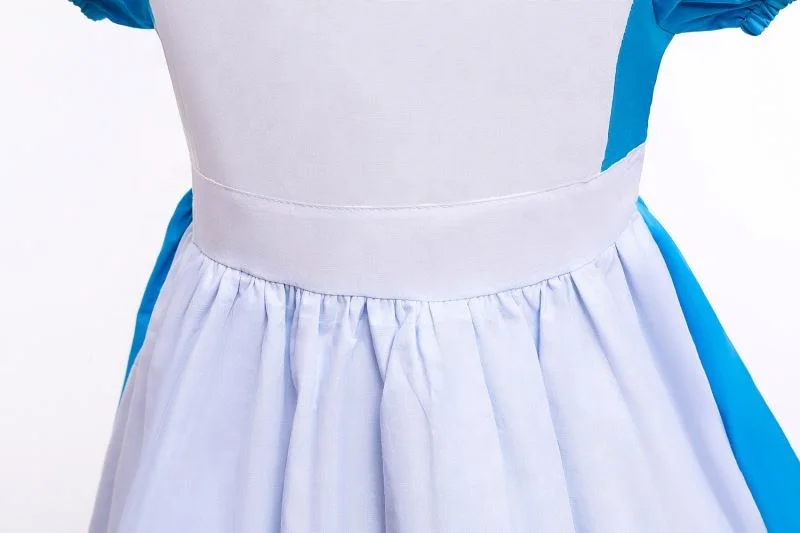 Girls alice costume wonderland movie kids carnival princess cosplay tutu dress children halloween birthday party lolita clothes