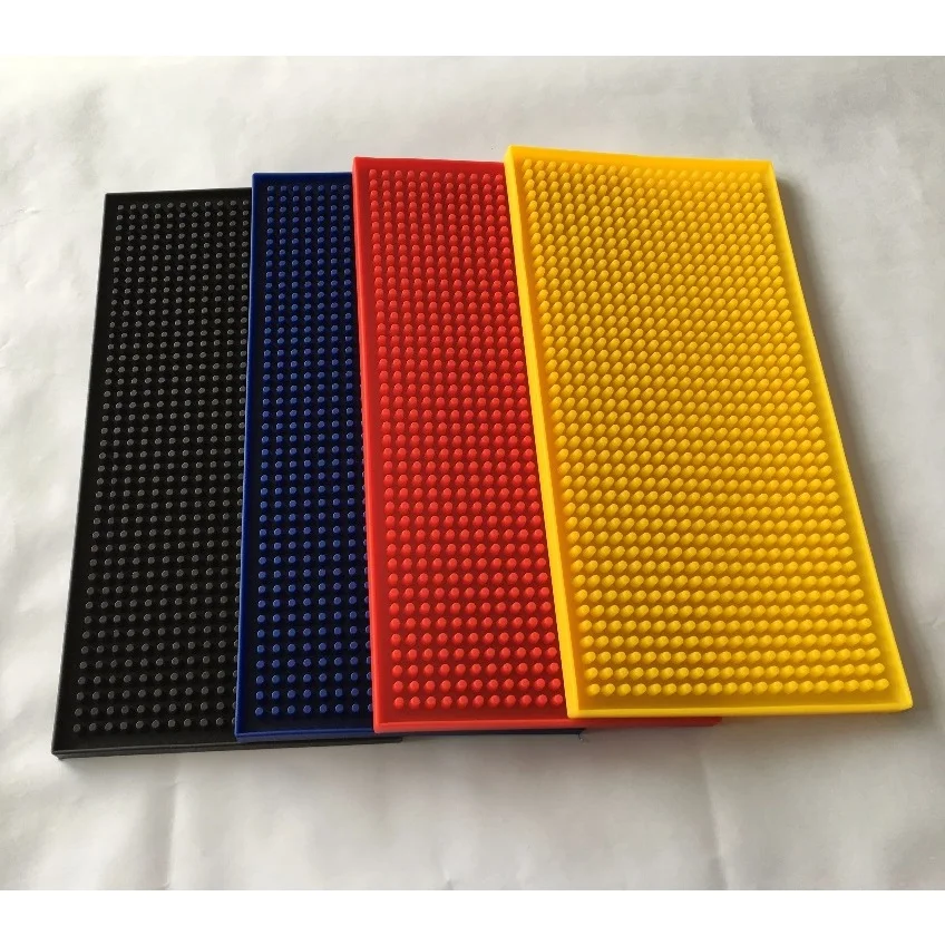 High Quality Coasters For Drinks Customized Printed Pvc Bar Mat Blank Mat Rubber Black For Bar