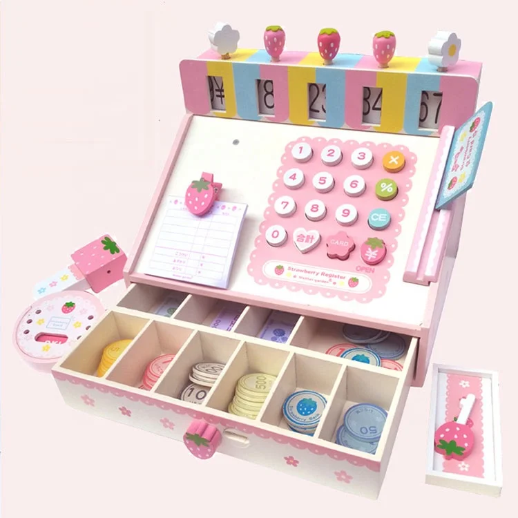 Pretend Play Groceries Toys Supermarket Cash Register Scanner Checkout Counter toys for children kids girl gifts