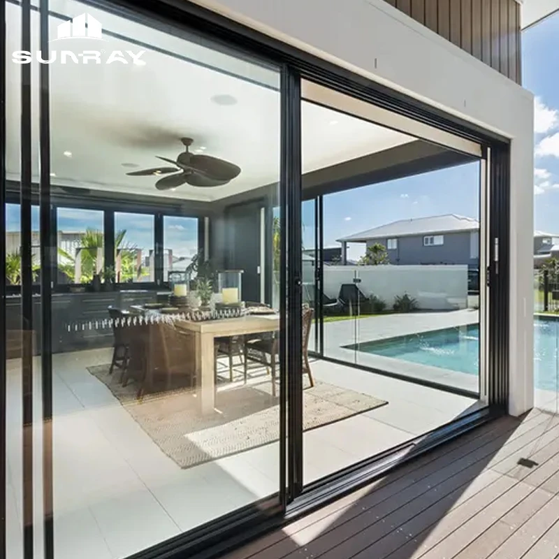 Ikealuminum Insect Screen Sliding Door For Balcony Sliding Doors Windows Soundproof Sliding Glass Door Track