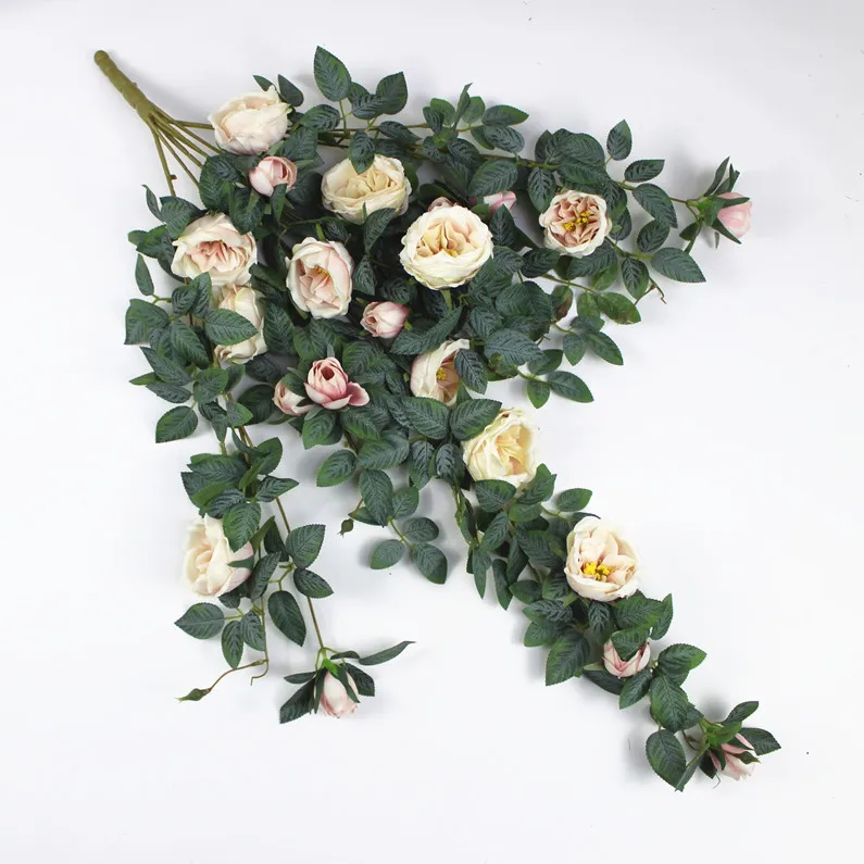 Promotion Price Cheap Wholesale Artificial Flower rose vine hanging