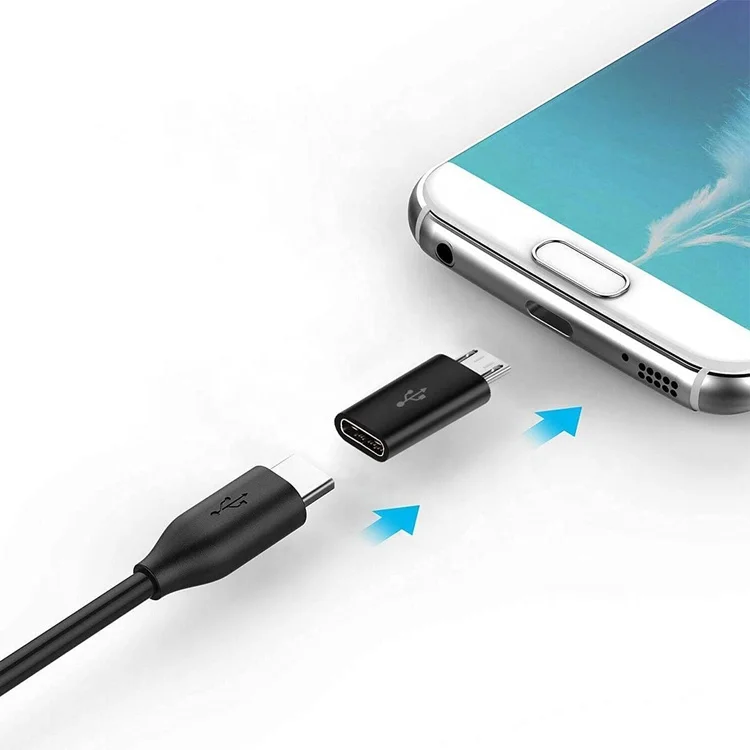USB Type C Female to Micro USB Male adapter Convert Connector Support Charge Sync for Galaxy