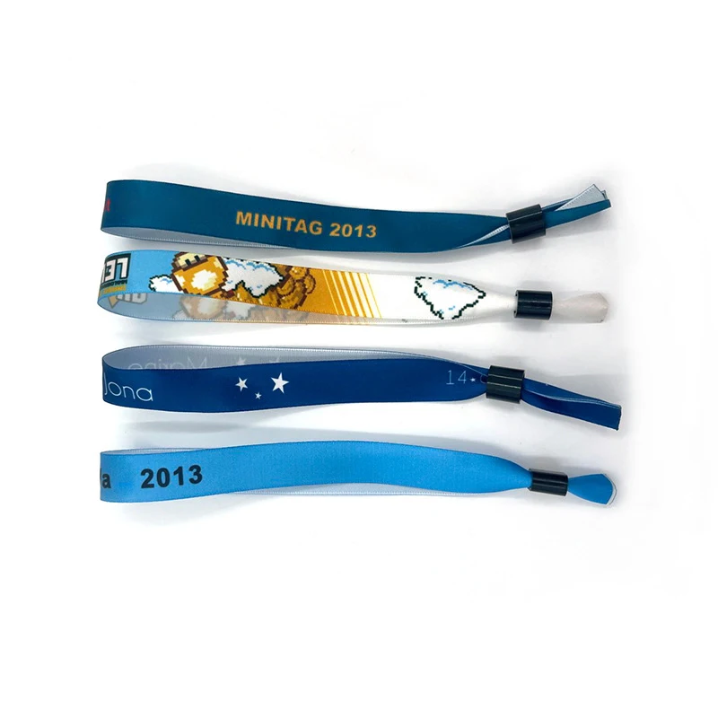 Custom Sublimation Customised Wristband, With Logo Print Promotional Sports Wrist Band Woven Polyester Fabric Wristband For Even
