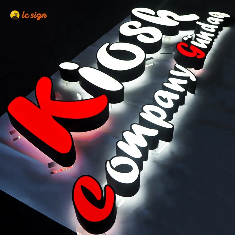 Outdoor Business Electronic Signs Facelit  illuminate LED Letters Alphabet Custom Logo Sign Manufacturer LED Letter